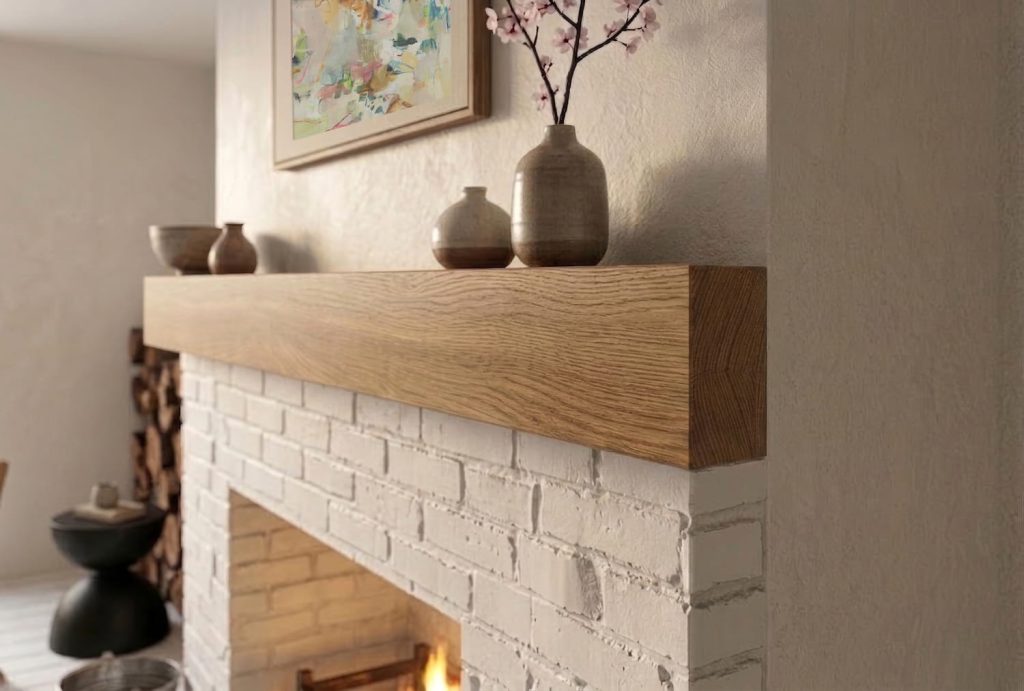 Solid Oak Fireplace Mantel